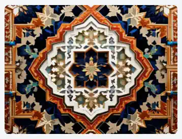 An example of an Islamic art pattern.