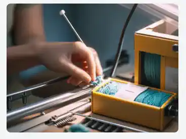 Image shows unboxing a new knitting machine